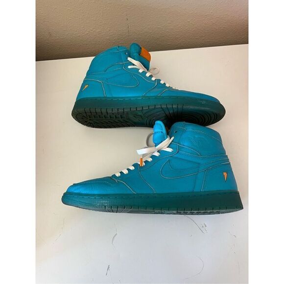 Nike Air Jordan 1 Retro Gatorade Blue Lagoon Basketball Shoes Trainer Mens 12 WI - Picture 4 of 8